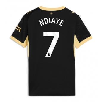 Manchester City Iliman Ndiaye #7 Maglia Gara Trasferta Repliche 2026-27 Donna Maniche Corte